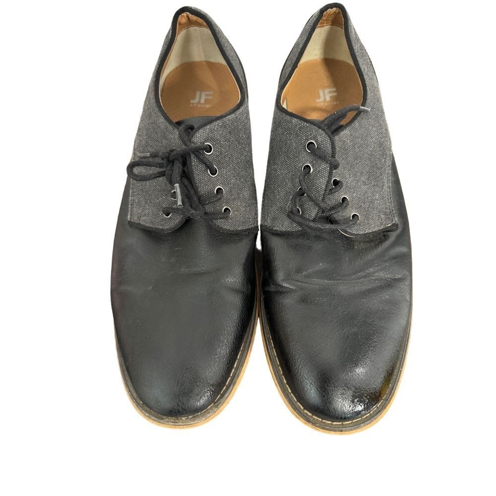JF J. Ferrar Men's Titus Black Oxford Dress Shoes Almond Toe Size 11m Pre Owned